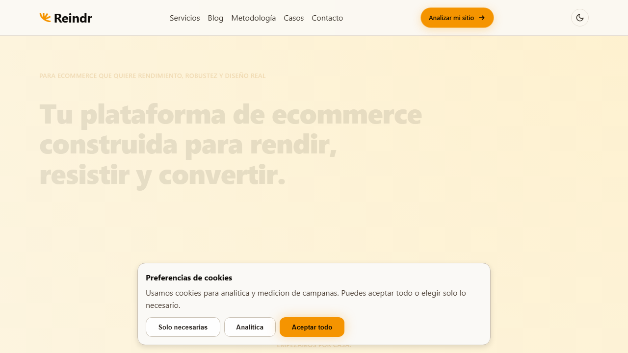 Home de Reindr con prueba de trabajo y rutas comerciales